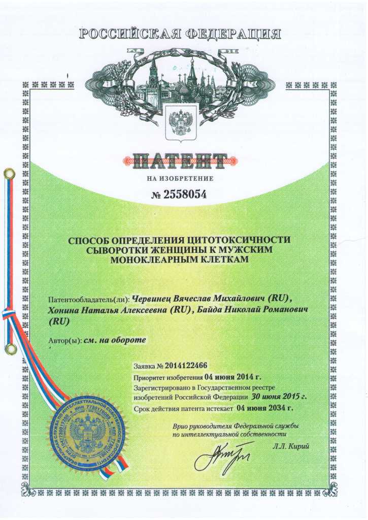 Способ определения цитотоксичности сыворотки женщины к мужским моноклеарным клеткам